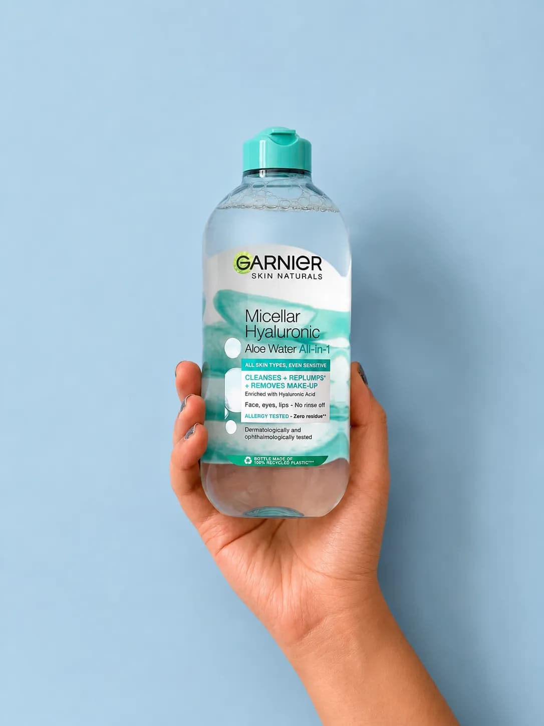 میسلار واتر هیالورونیک آلوئه ورا گارنیرGARNIER مدل Hyaluronik Aloe حجم 400 میل